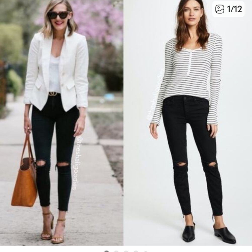 MOTHER Looker Ankle Fray Guilty As Sin Size 27